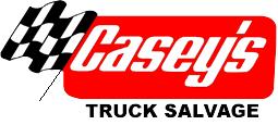 Logo of Casey's Truck Salvage with a checkered flag design.